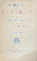 A MORTE DO REI HUMBERTO E OS CRITICOS DO "FIM D´UM MUNDO ".